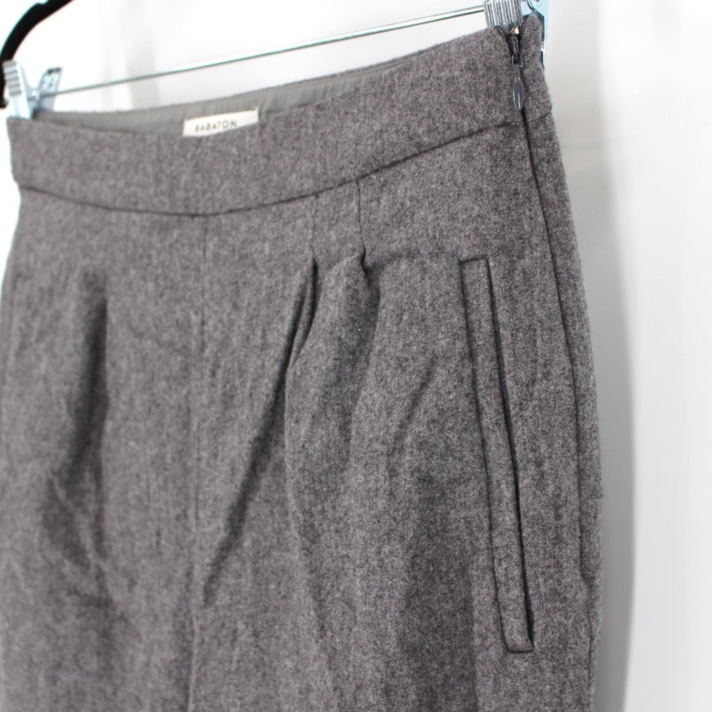 Aritzia Babaton Cohen Grey Wool Cashmere Dress Pants 6 Stretch Straight Leg S - Picture 3 of 8